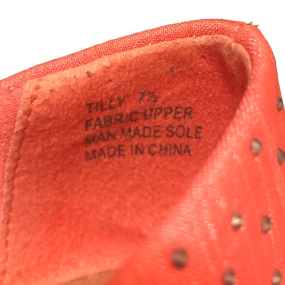 Zigi Soho peach rhinestone Tilly pointed toe flats, size 7.5 - Picture 7 of 8